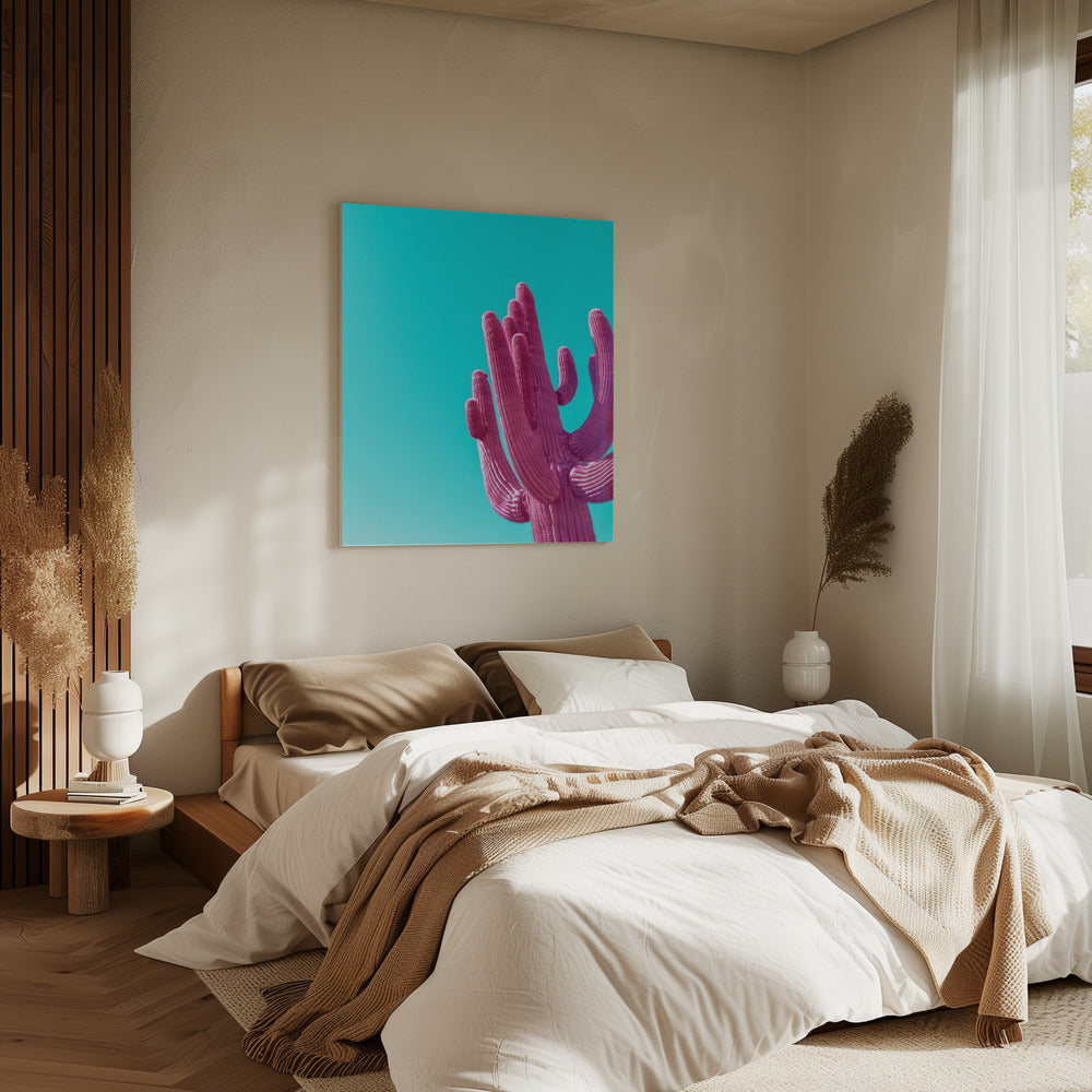 Magenta Pink Saguaro | Canvas