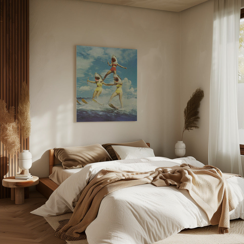 On Evil Beach - Shark Attack | Canvas