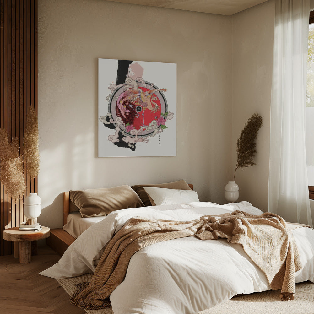 Vermilion Bird of the South | Canvas