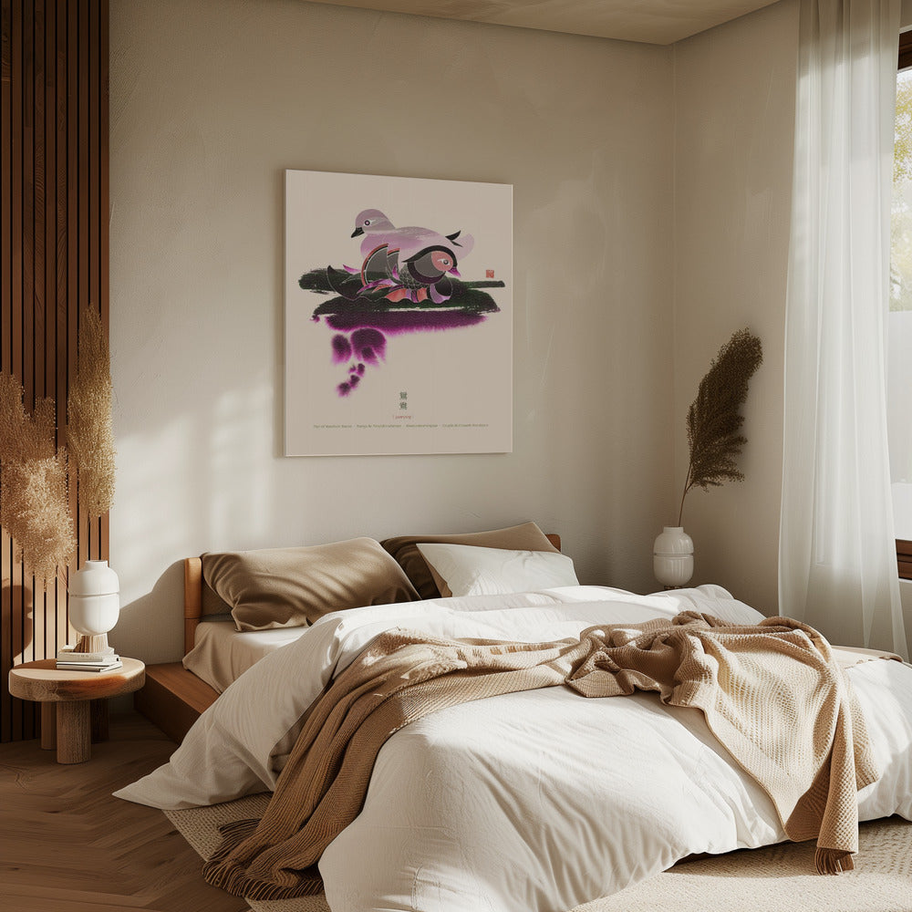 Pair of Mandarin Ducks | Canvas