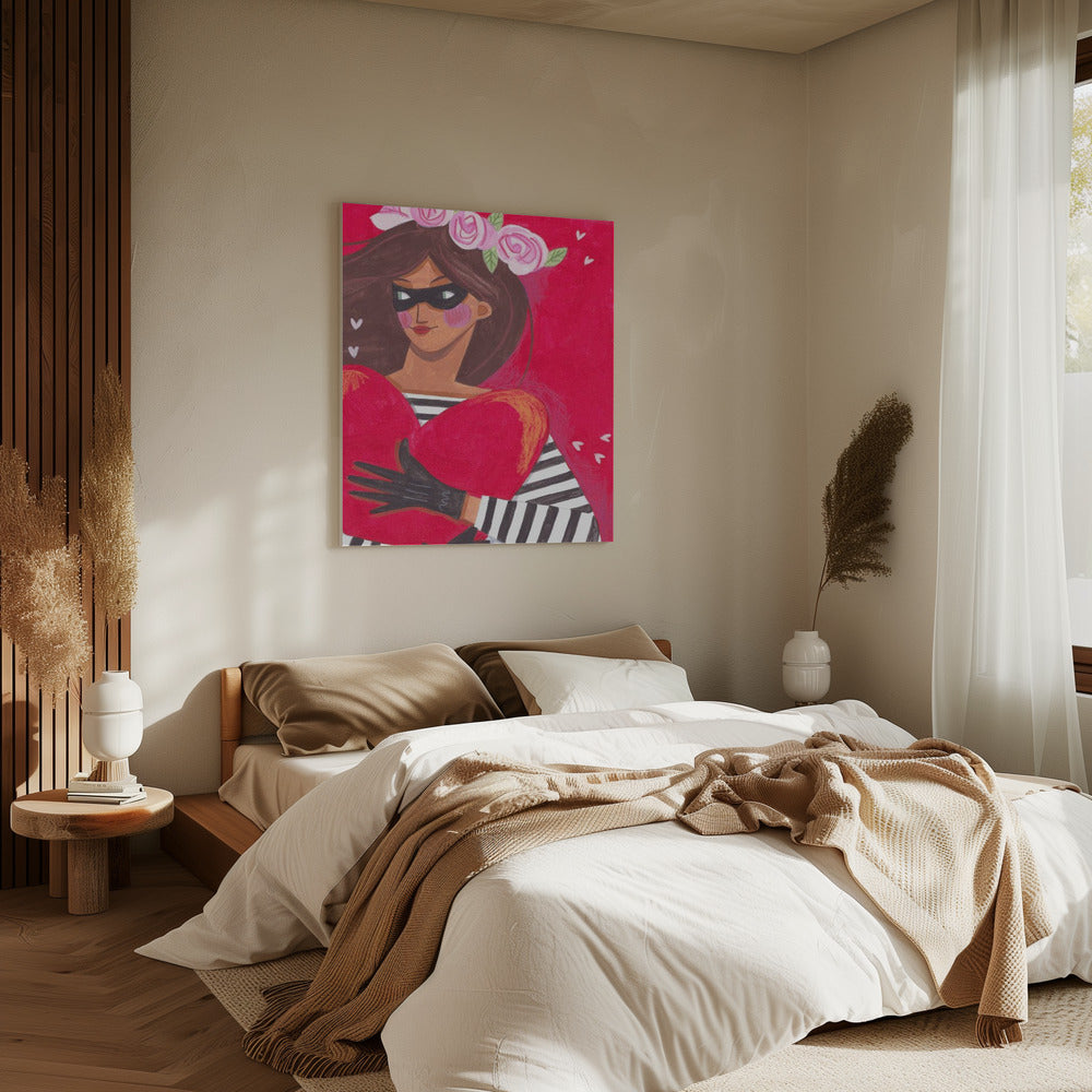 Portrait woman you stole my heart | Canvas