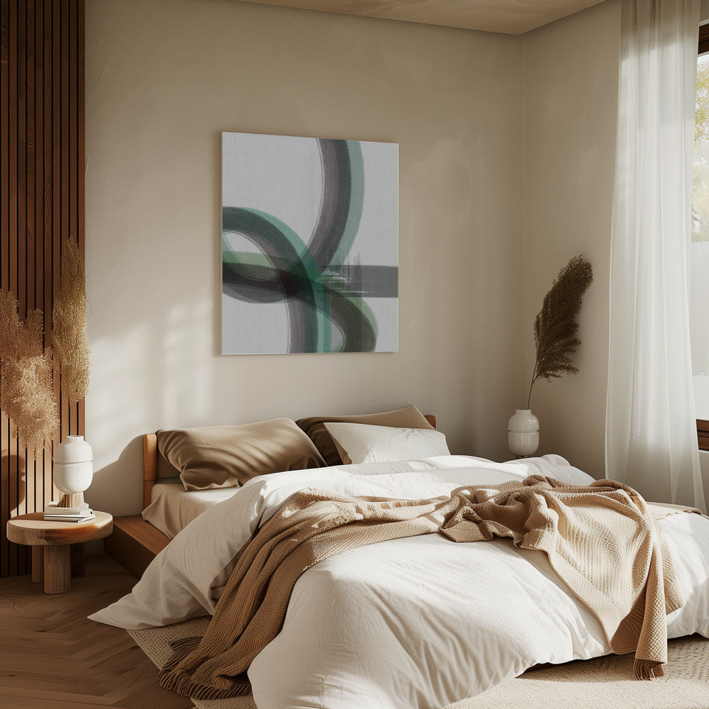 Green Curve 1 | Canvas