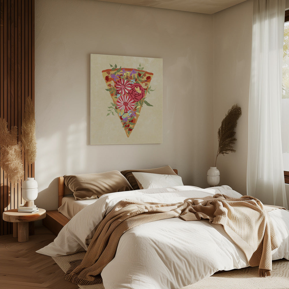 Slice of flower pizza | Canvas