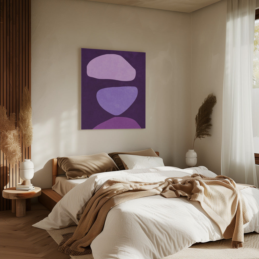 Abstract Forms Violet | Canvas