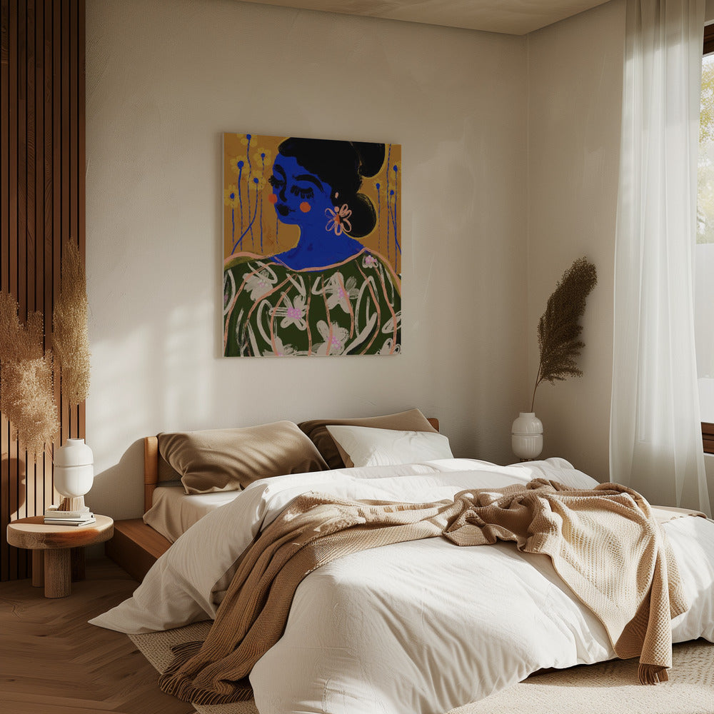 Blue Blossom Muse | Canvas