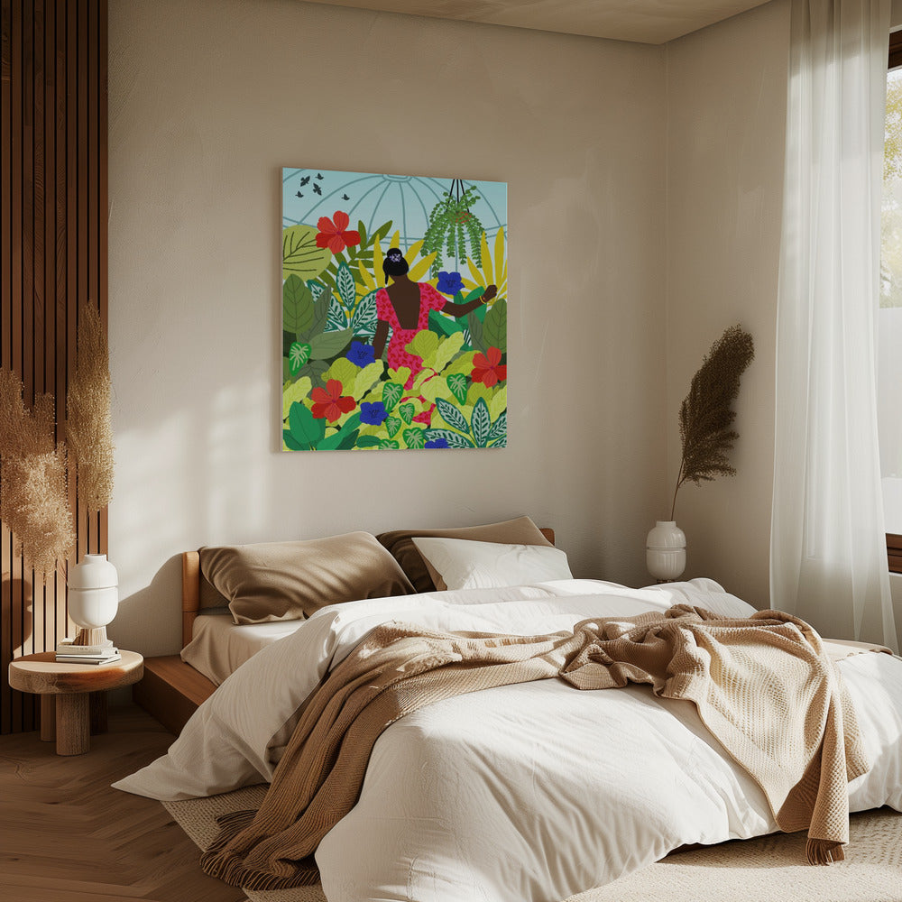 Walking In My Greenhouse | Canvas