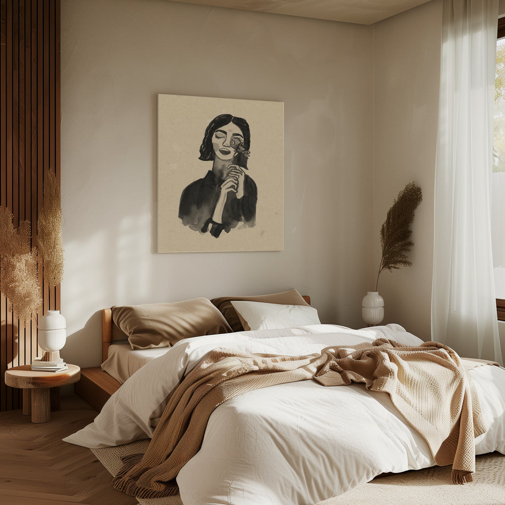 Girl With Flower | Canvas