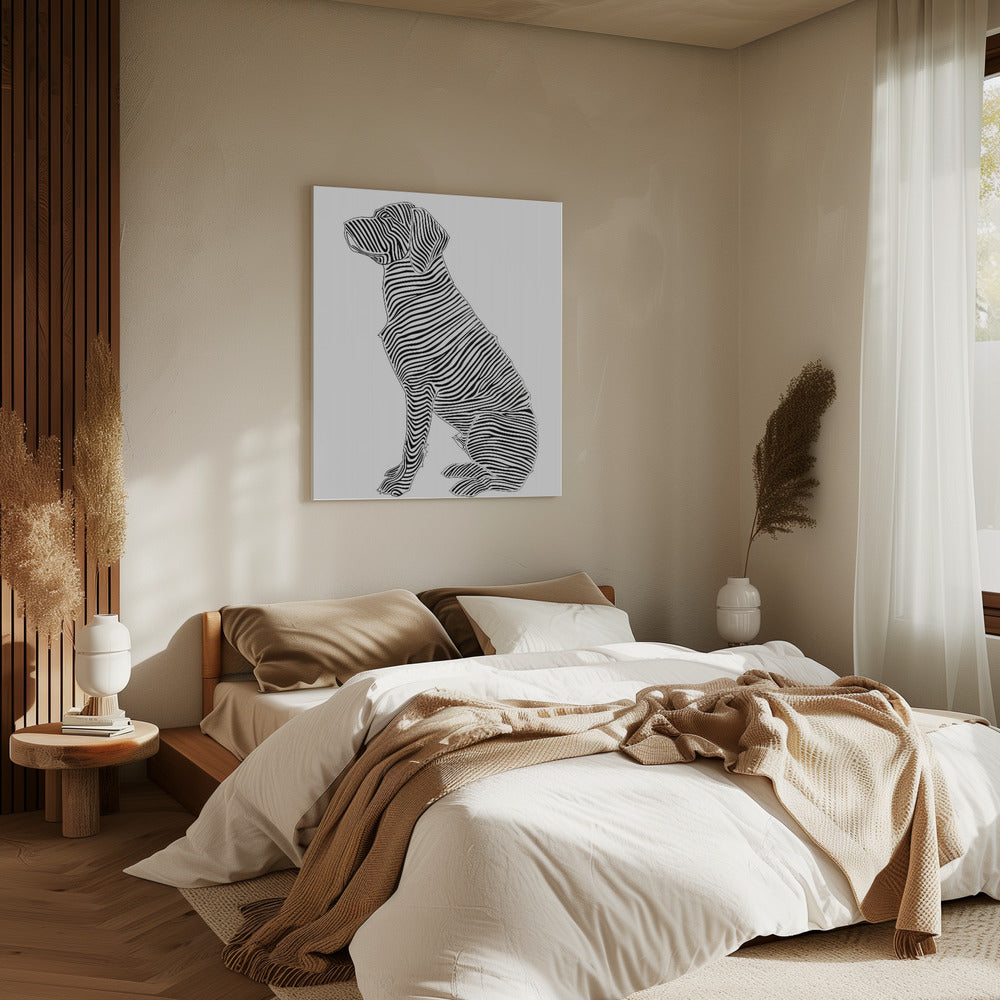 Lines art Dog | Canvas