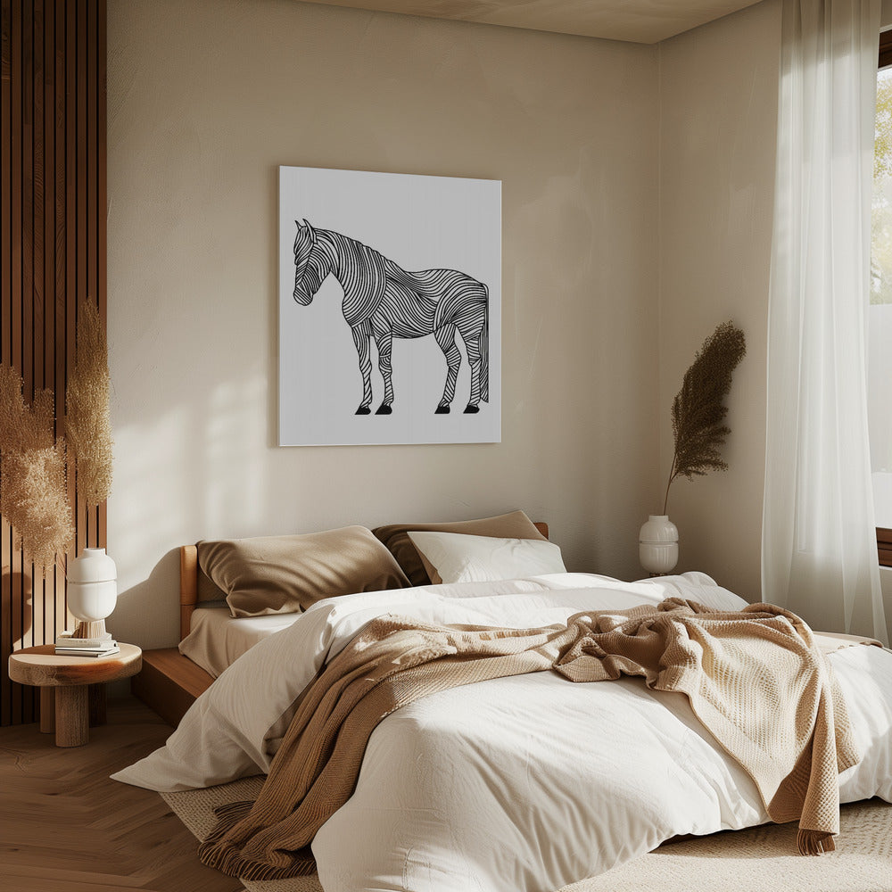 Lines art Horse | Canvas