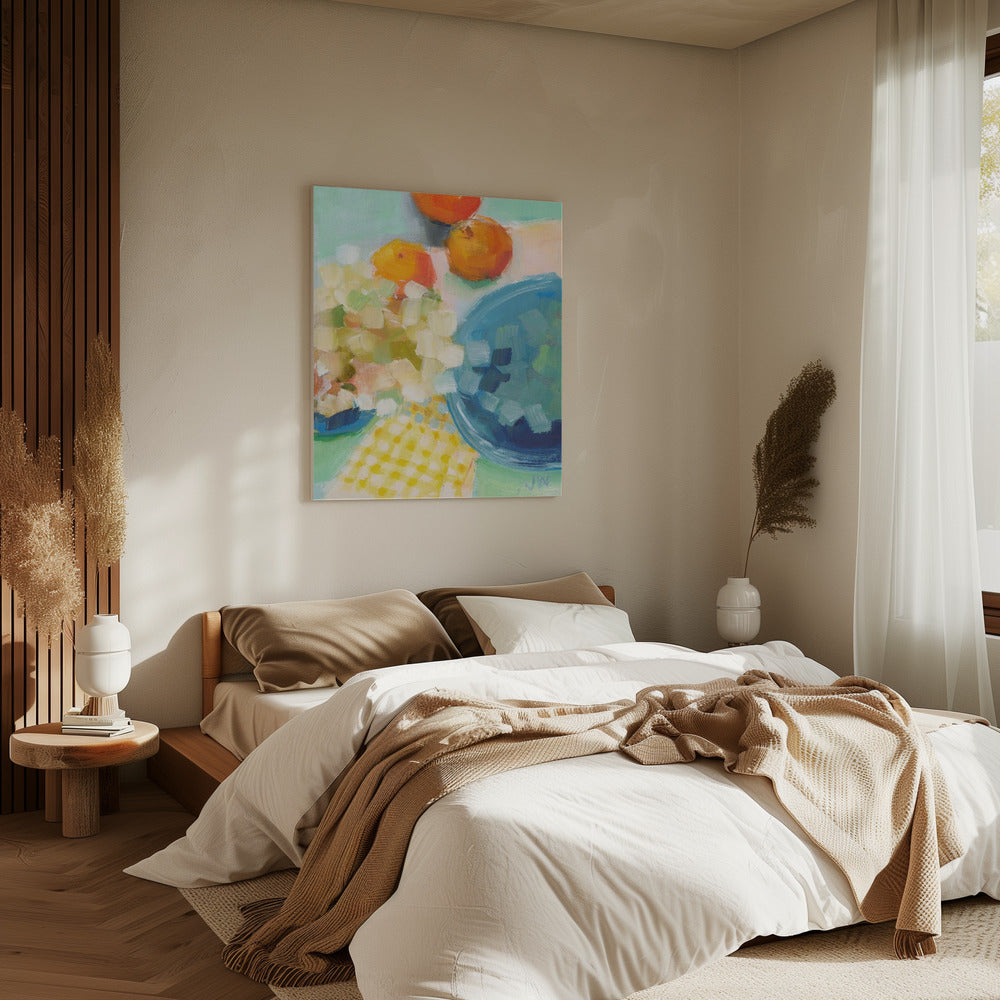 Oranges and Hydrangea | Canvas