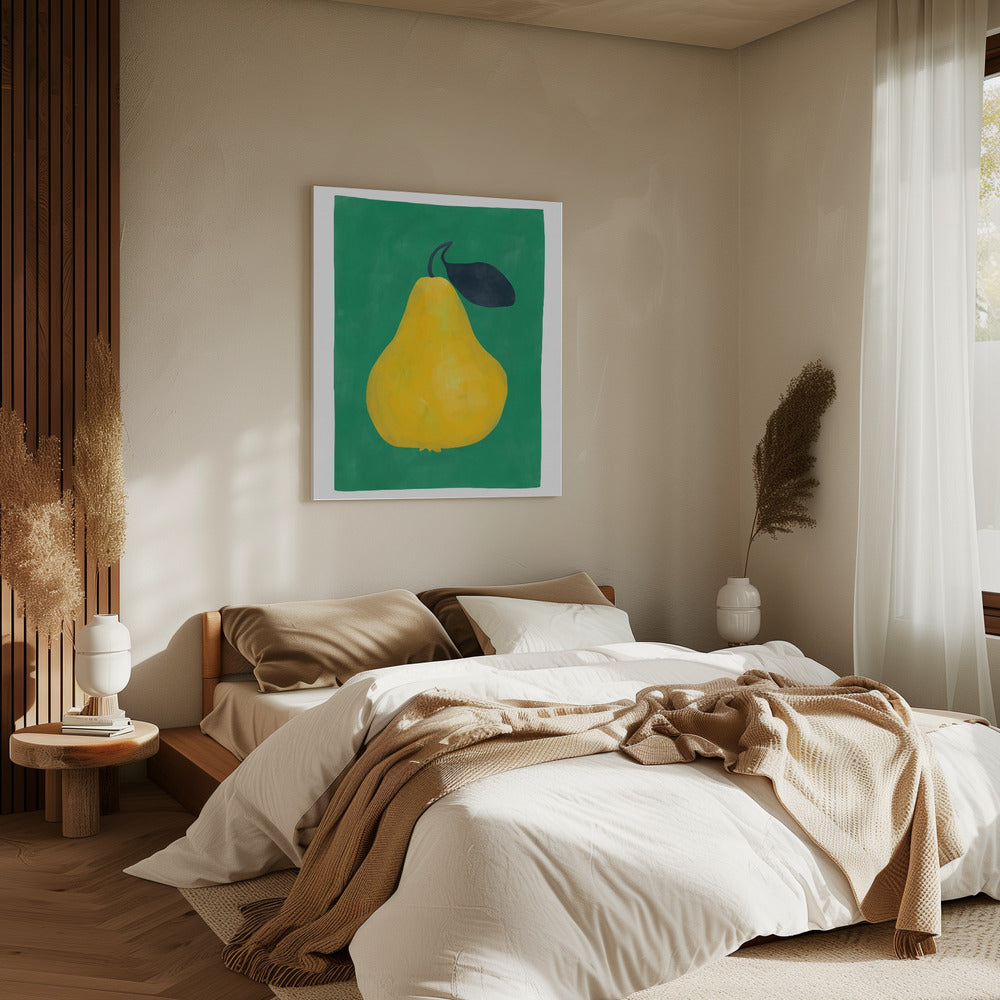 Minimalist Yellow Pear | Canvas