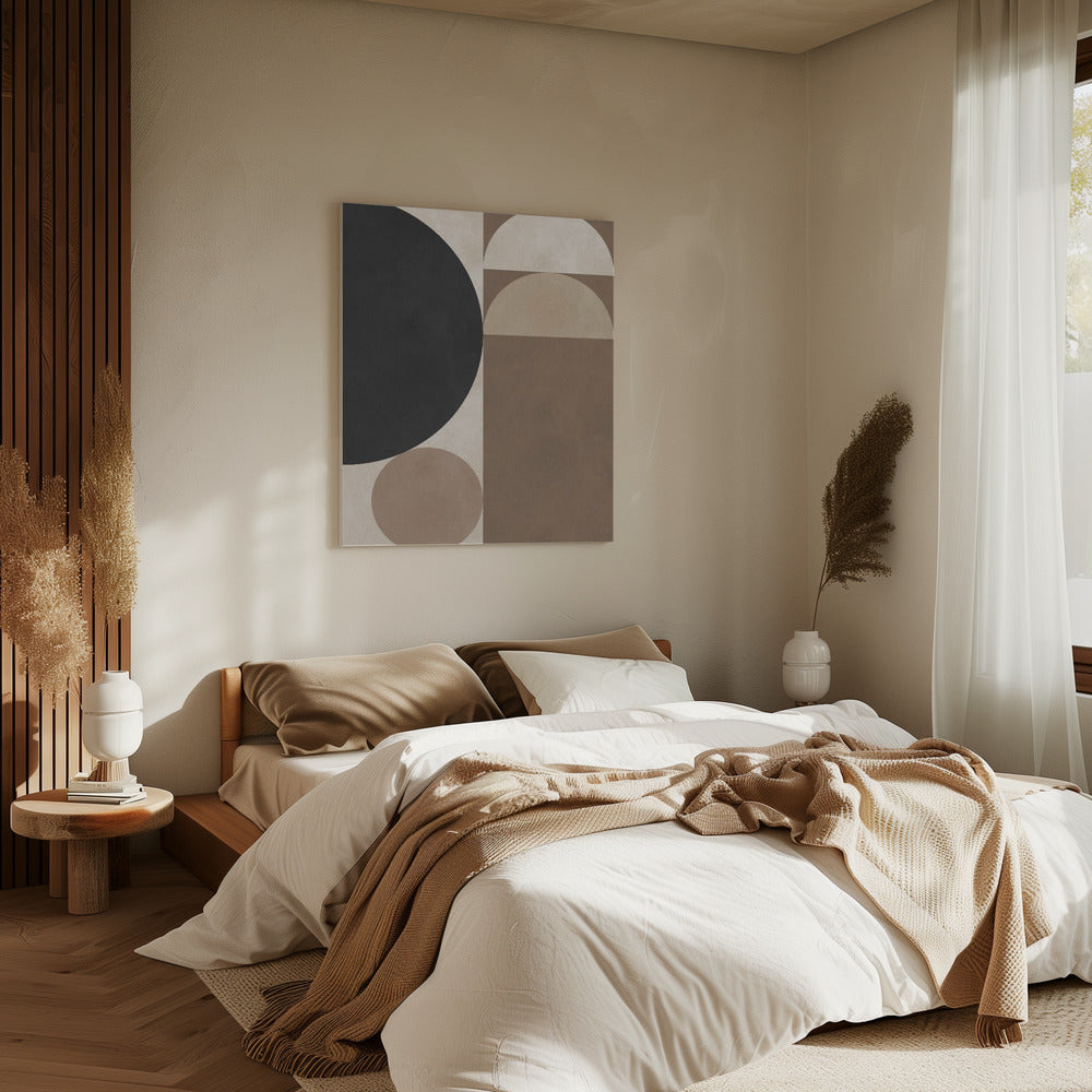 Brown geometry 6 | Canvas