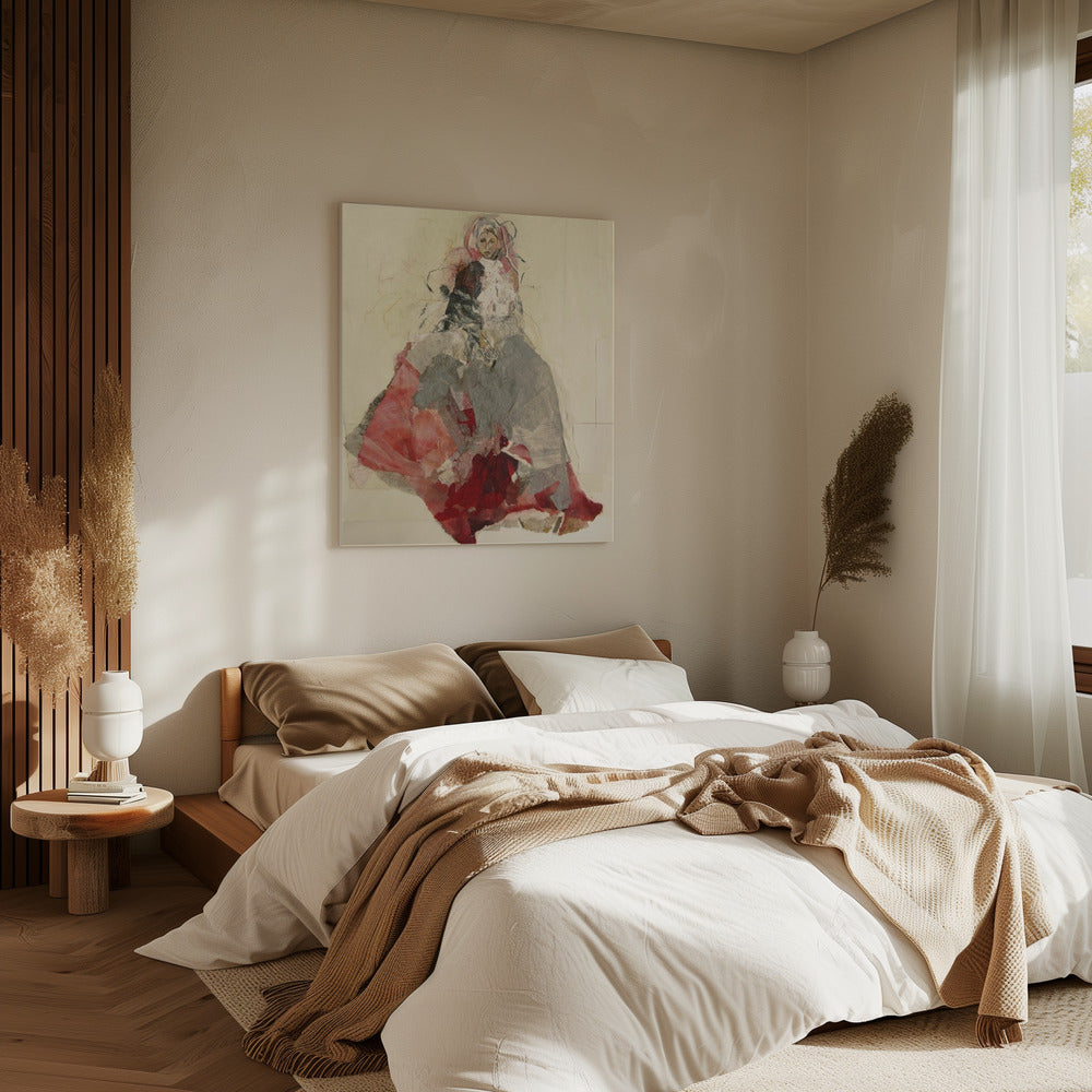 Woman Portrait with Colorful Dress | Canvas