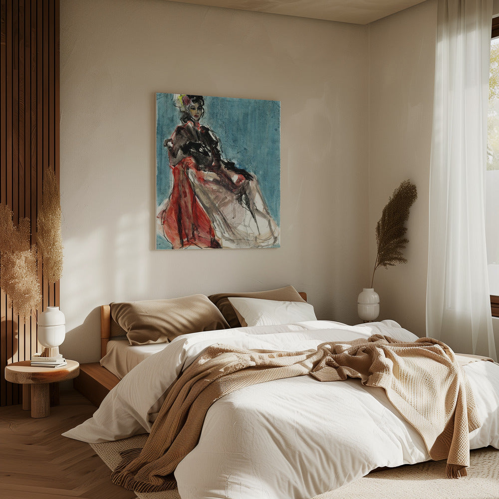 Elegant Pose of Woman Portrait | Canvas