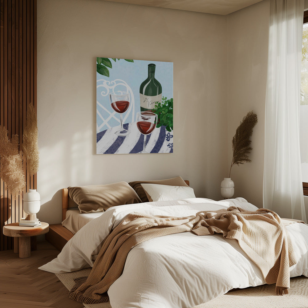 Red wine under the tree | Canvas