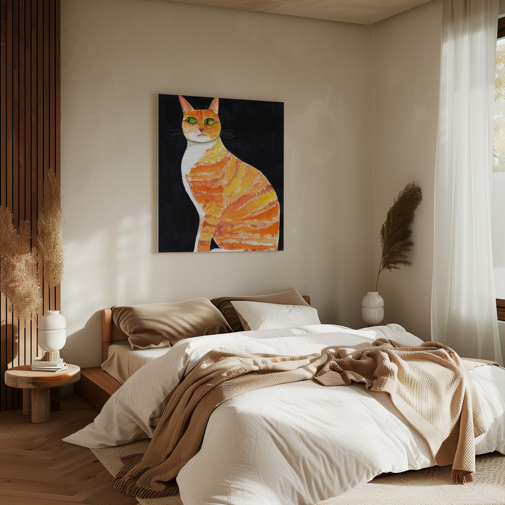 Orange Cat Side Eyes | Canvas