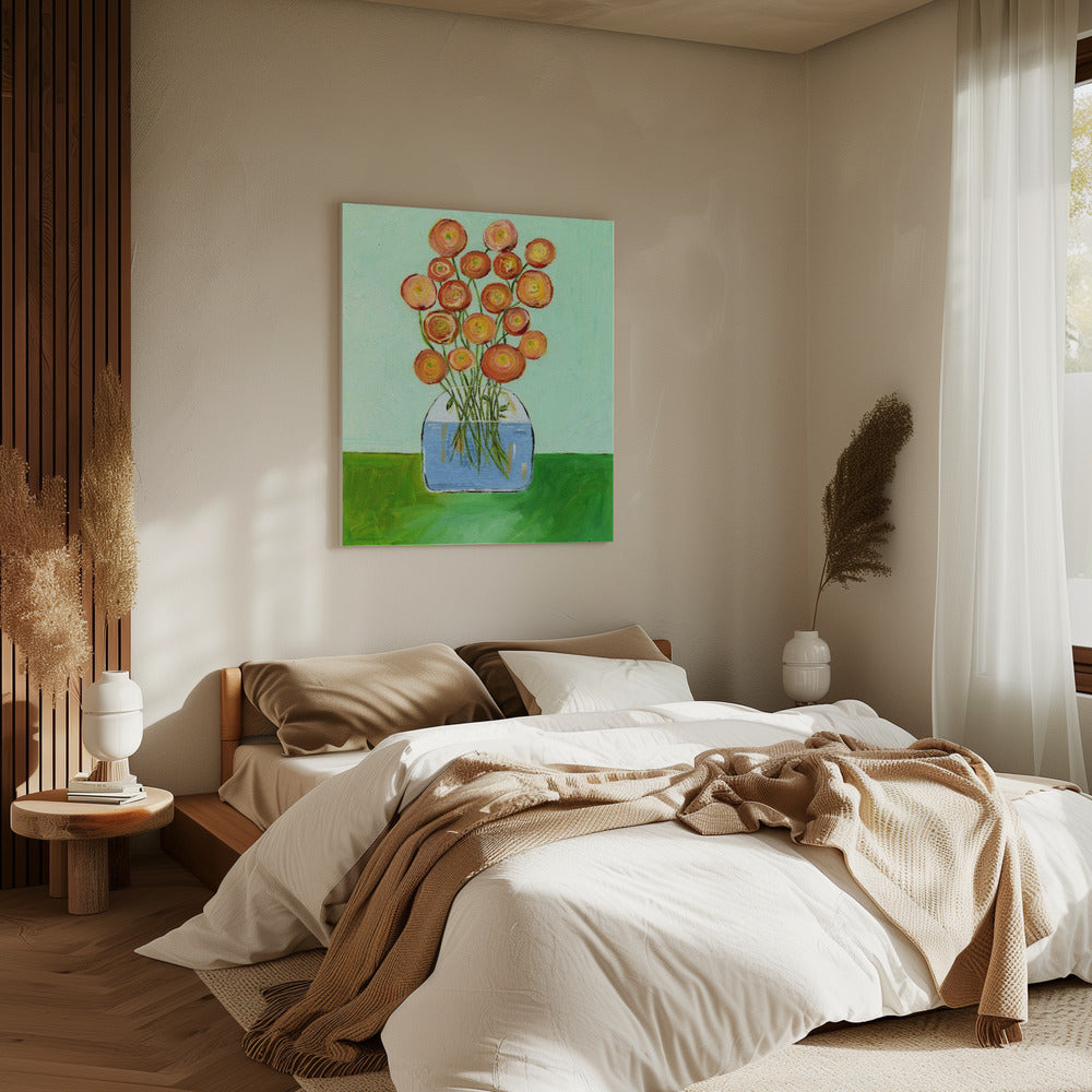 Poppies in Vase | Canvas