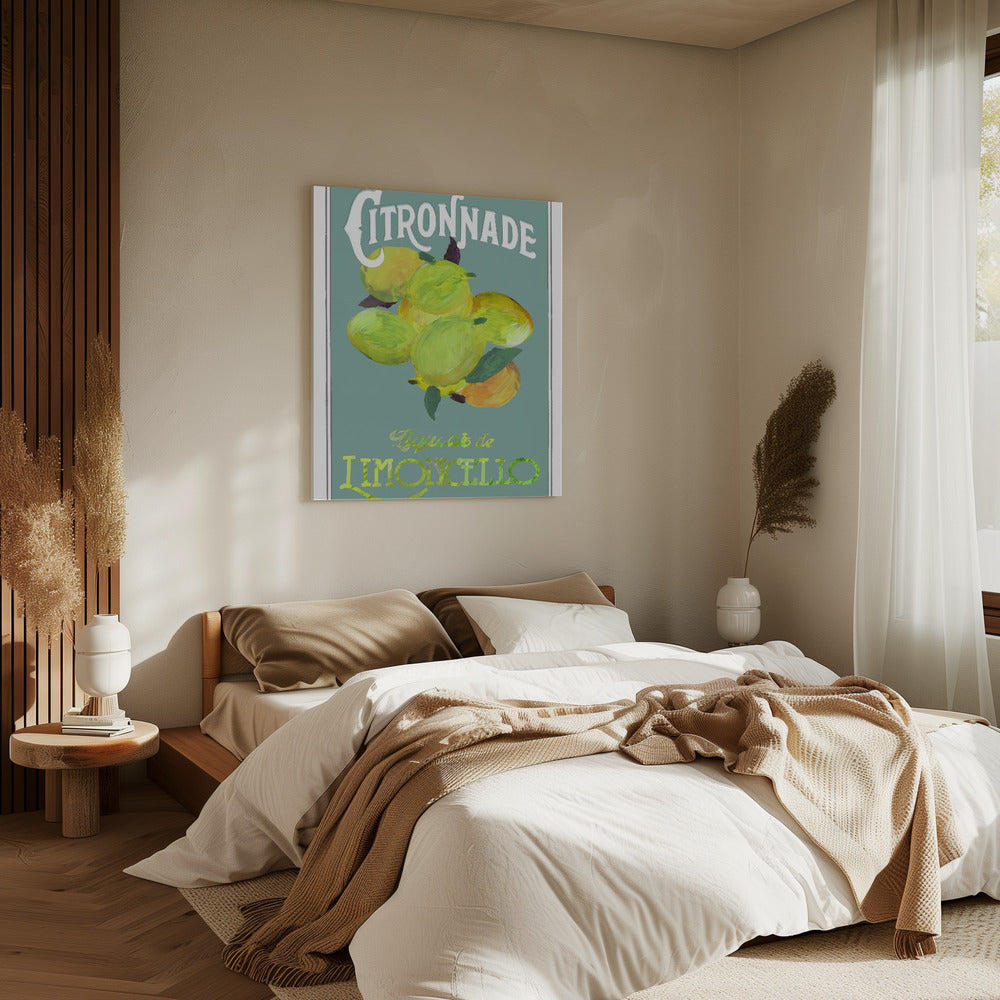 Citronnade Limoncello On Blue | Canvas
