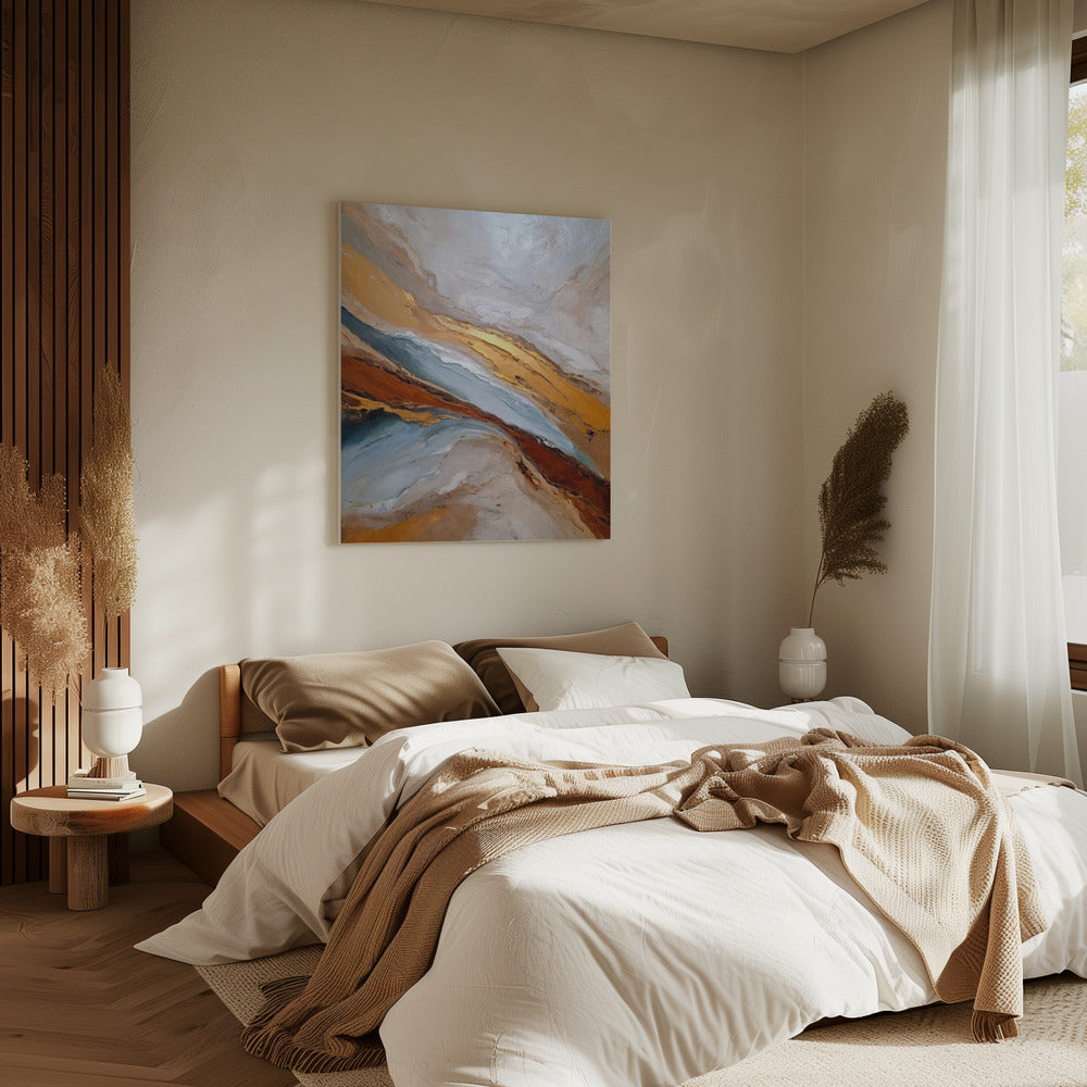 Golden Horizon Waves | Canvas