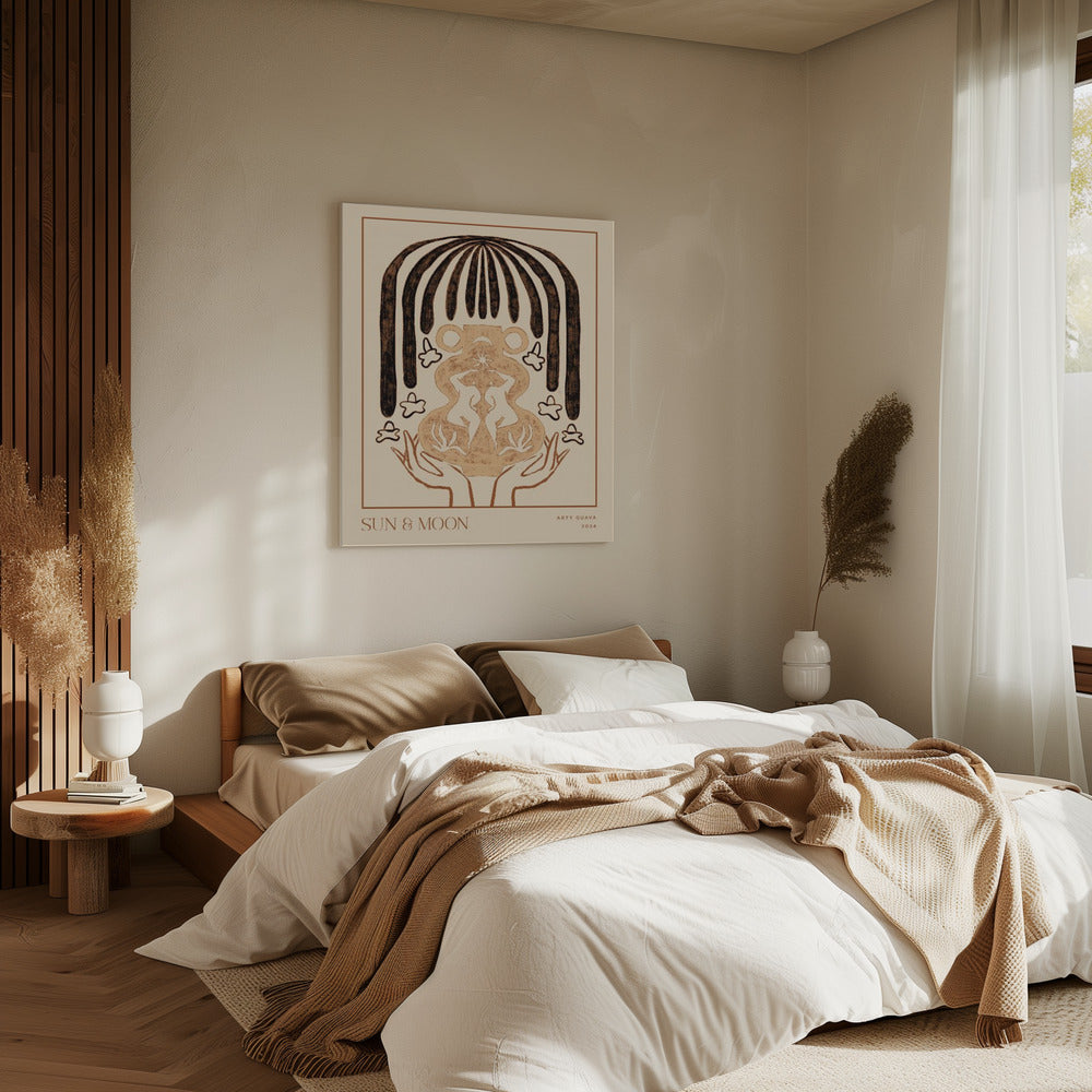 Vessel Collection : Sun & Moon (LineArt) | Canvas