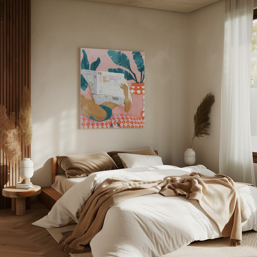 Bohemian Morning News Art Print | Canvas