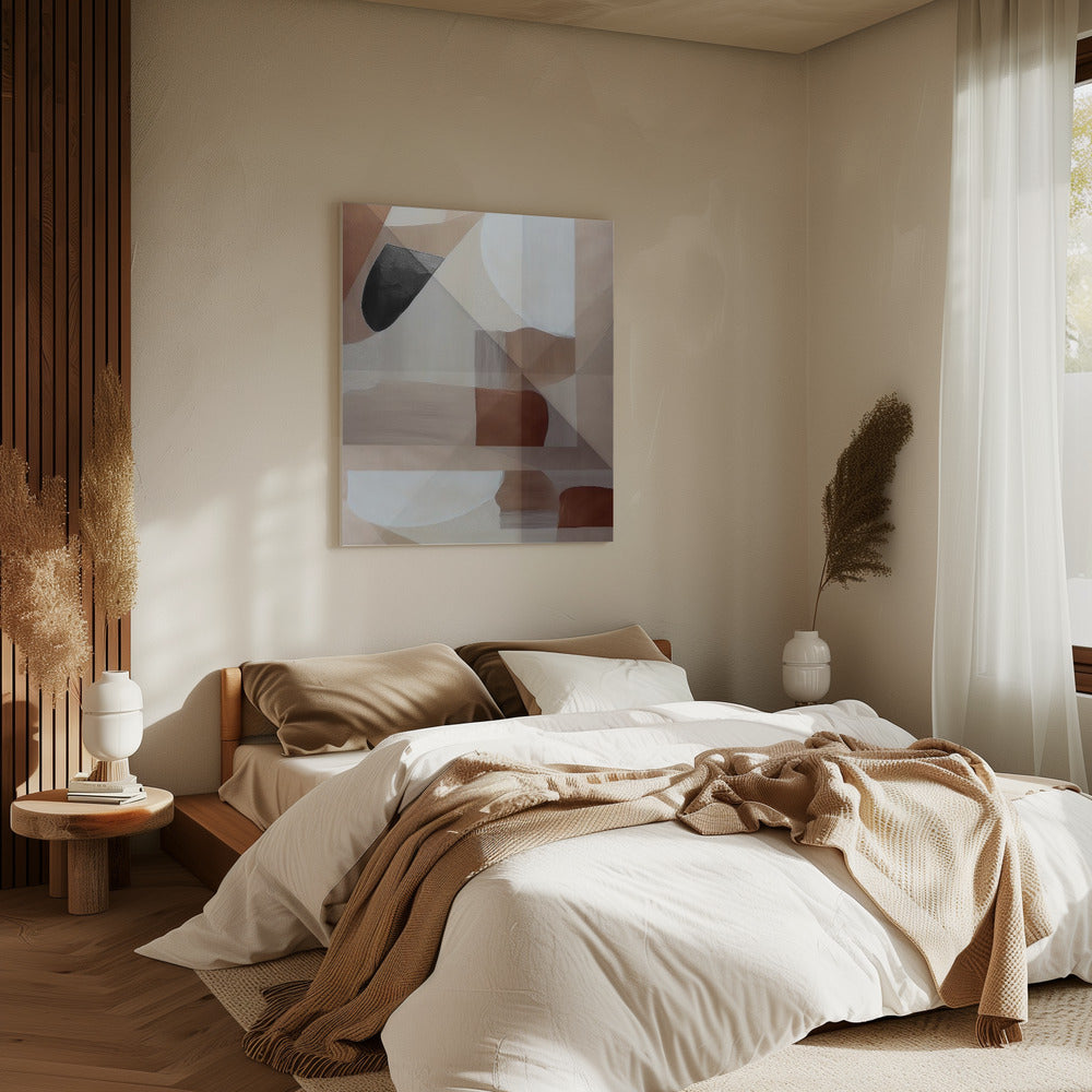 Abstract Copper Neutral Tone Painting 2 | Canvas