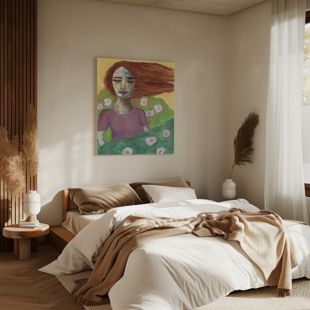 Brunette Free as a Breeze | Canvas