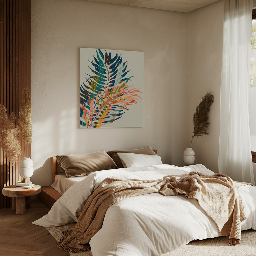 Colorful Palm Leaves | Canvas