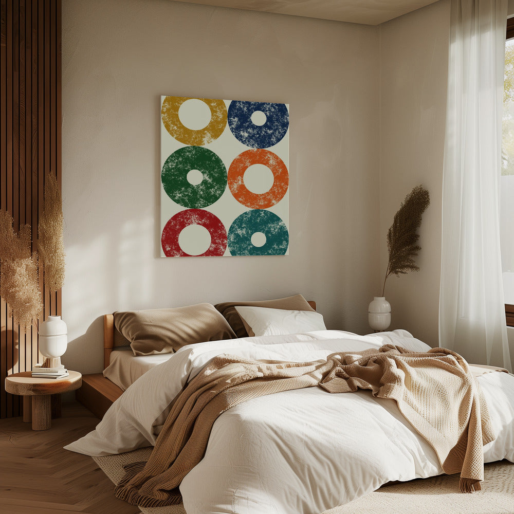 Colorful Circles Row | Canvas
