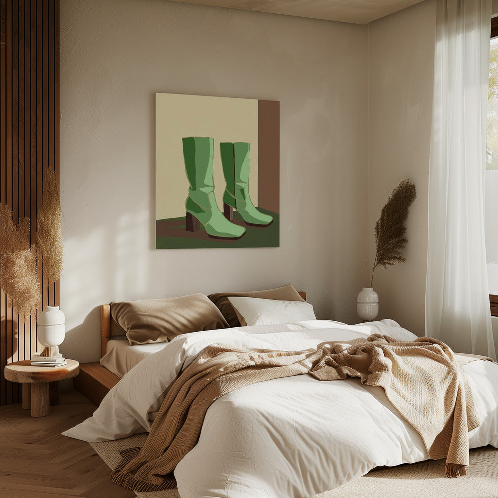 Green boots | Canvas
