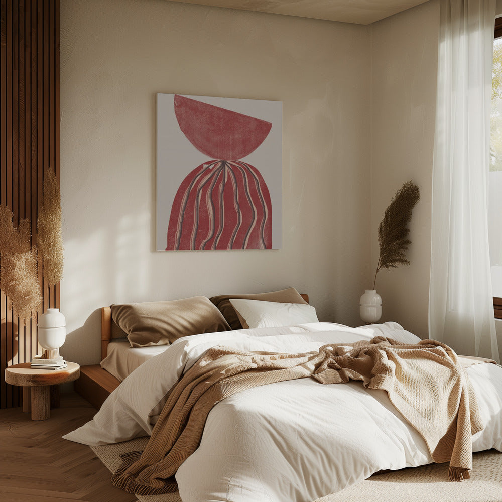 Crimson Silhouette | Canvas