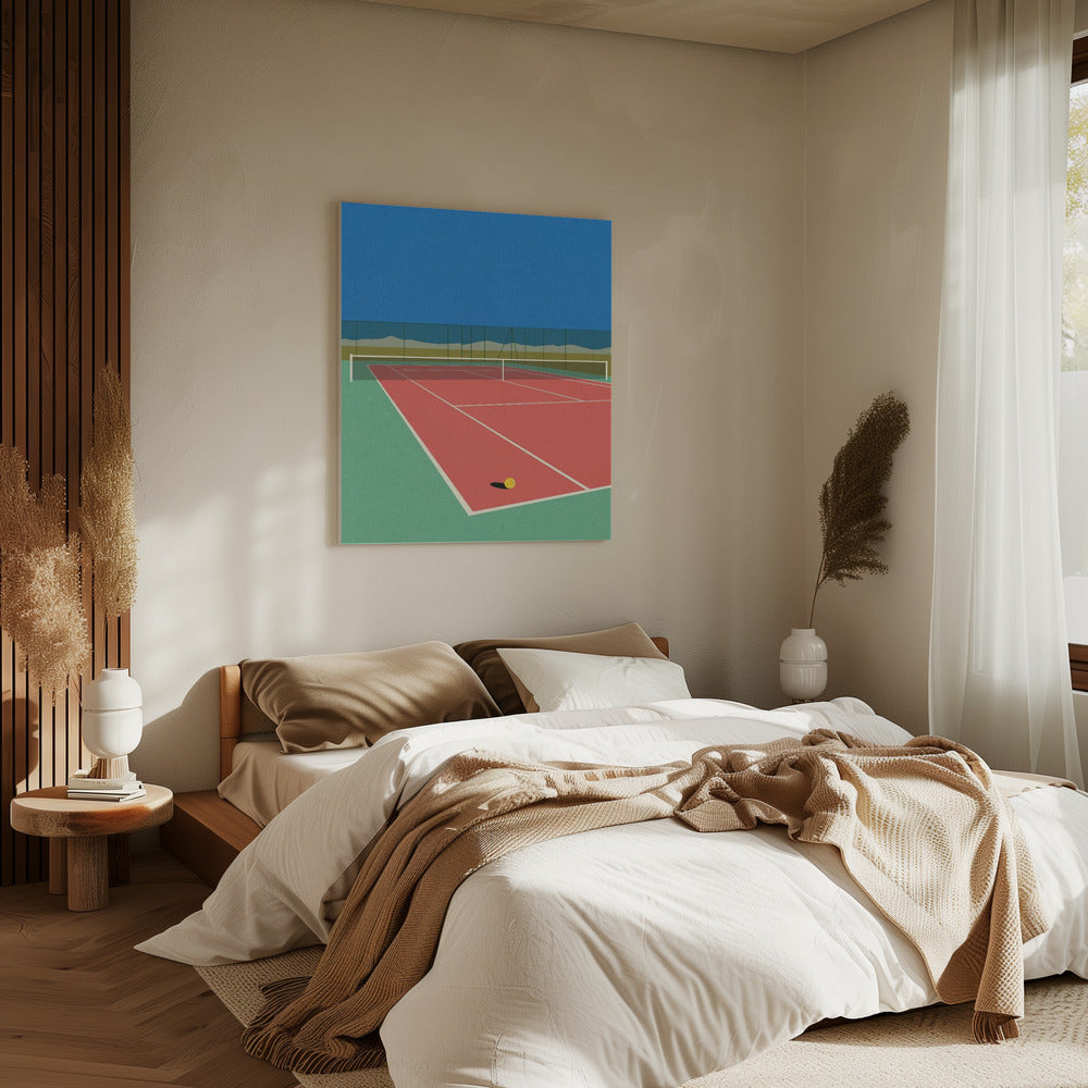 Tennis Court In the Desert | Canvas