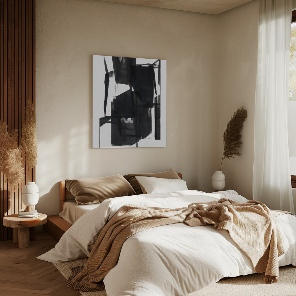 Black and White Abstract Composition No.7 | Canvas