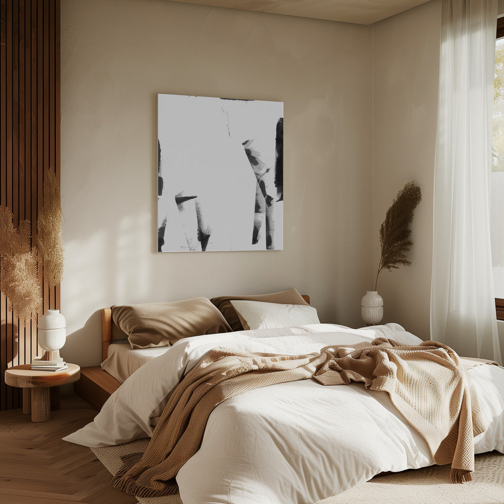 Minimal Black and White Abstract 3 | Canvas