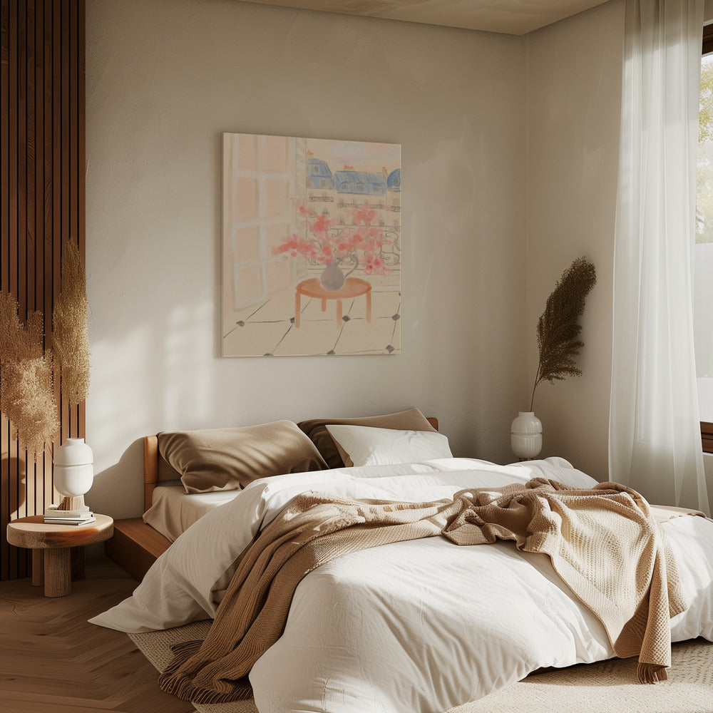 Cherry Blossoms In Parisian Apartment | Canvas