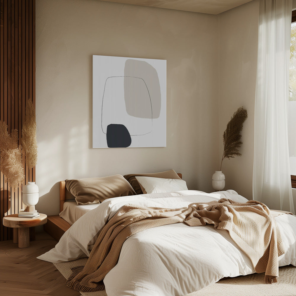 Organic Shapes In Neutral Tones | Canvas