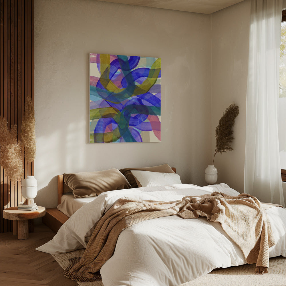 Cobalt Shuffling 1 | Canvas