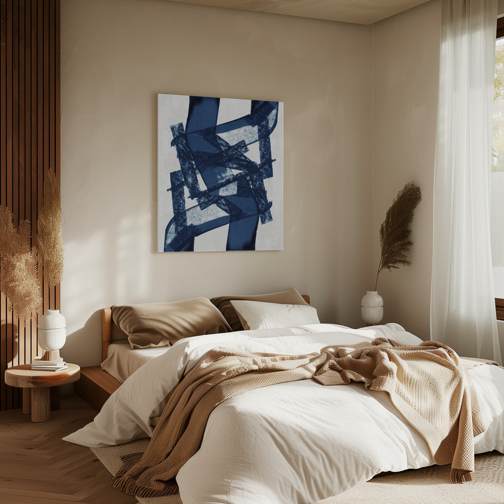 Abstract Blue Structure 1 | Canvas