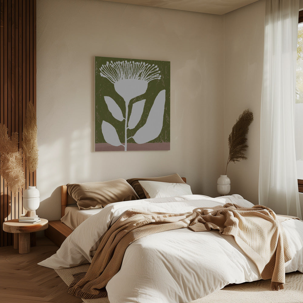 Botanical Design Of A Flower Against | Canvas