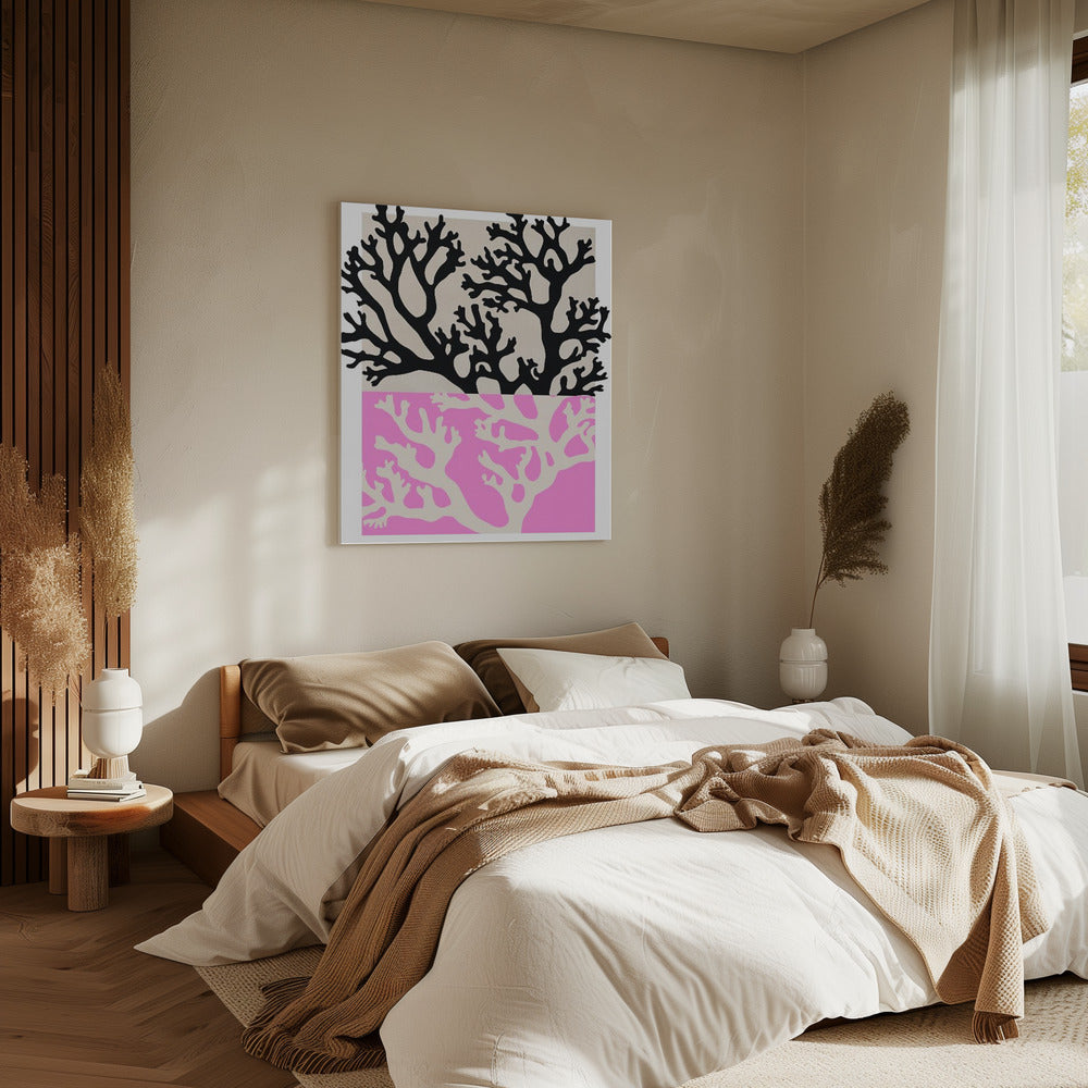 Dual Coral Silhouettes | Canvas