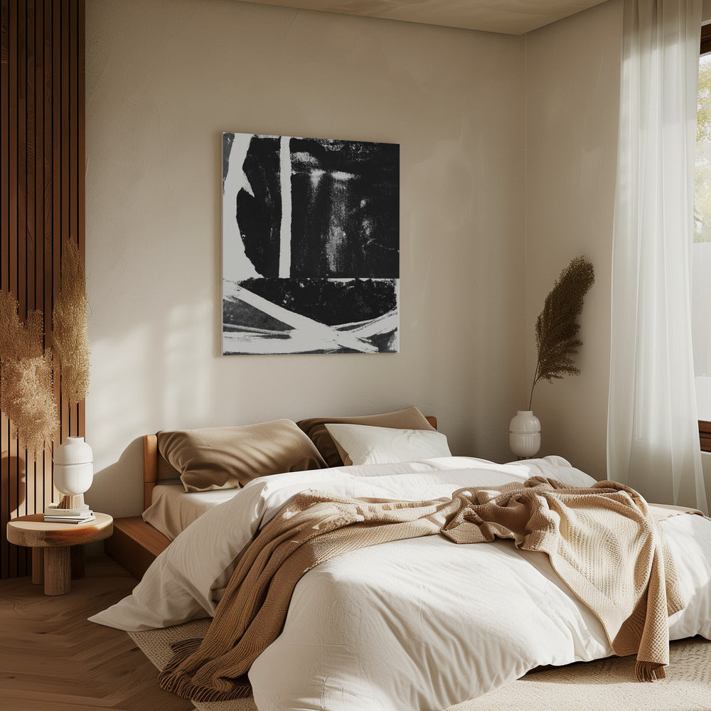 Black Ink Abstract Print | Canvas