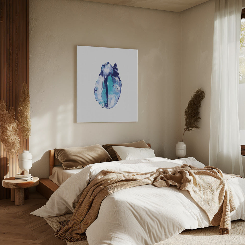 Blue Seashell On White Background No5 | Canvas