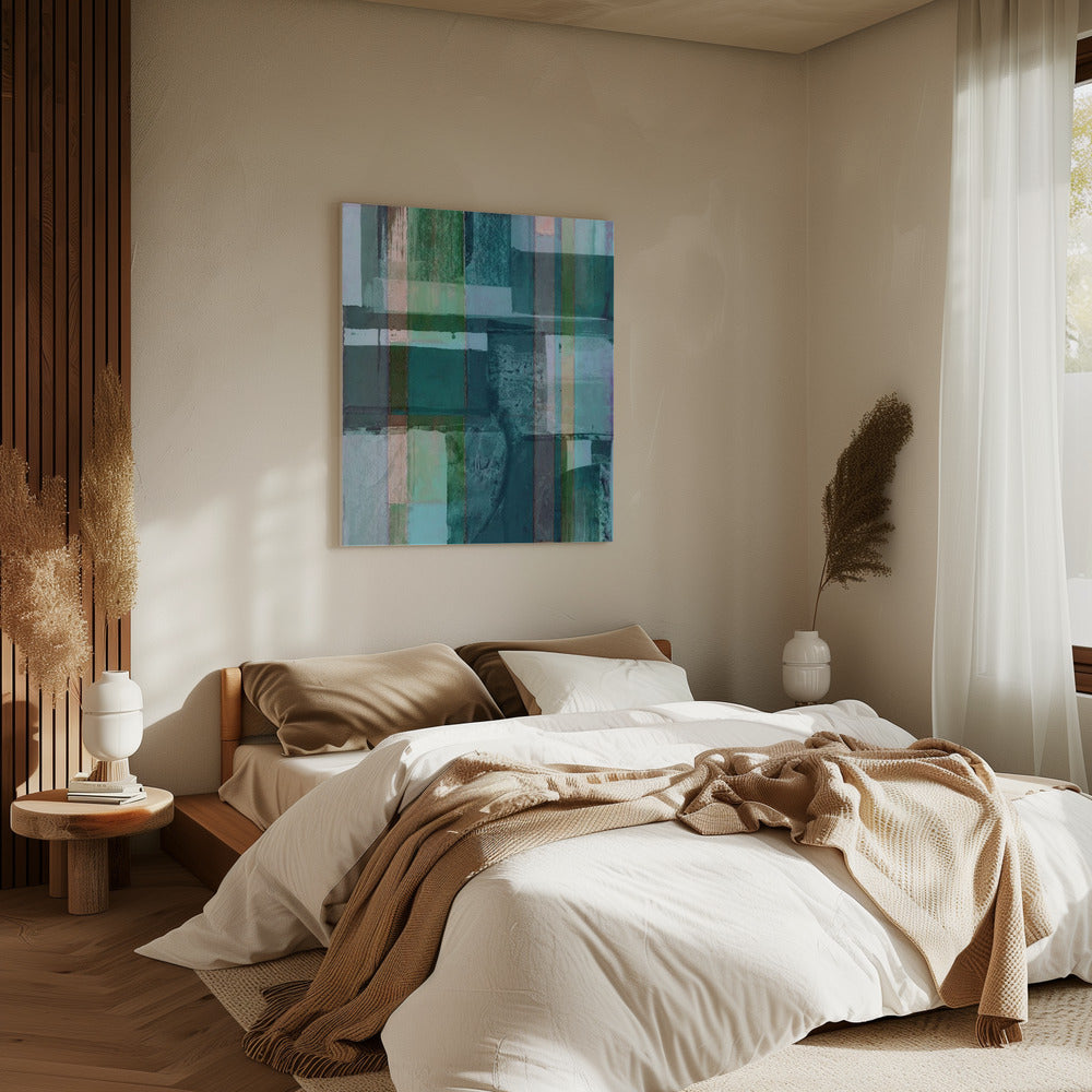 Abstract Shades of Blue and Neutral 1 | Canvas
