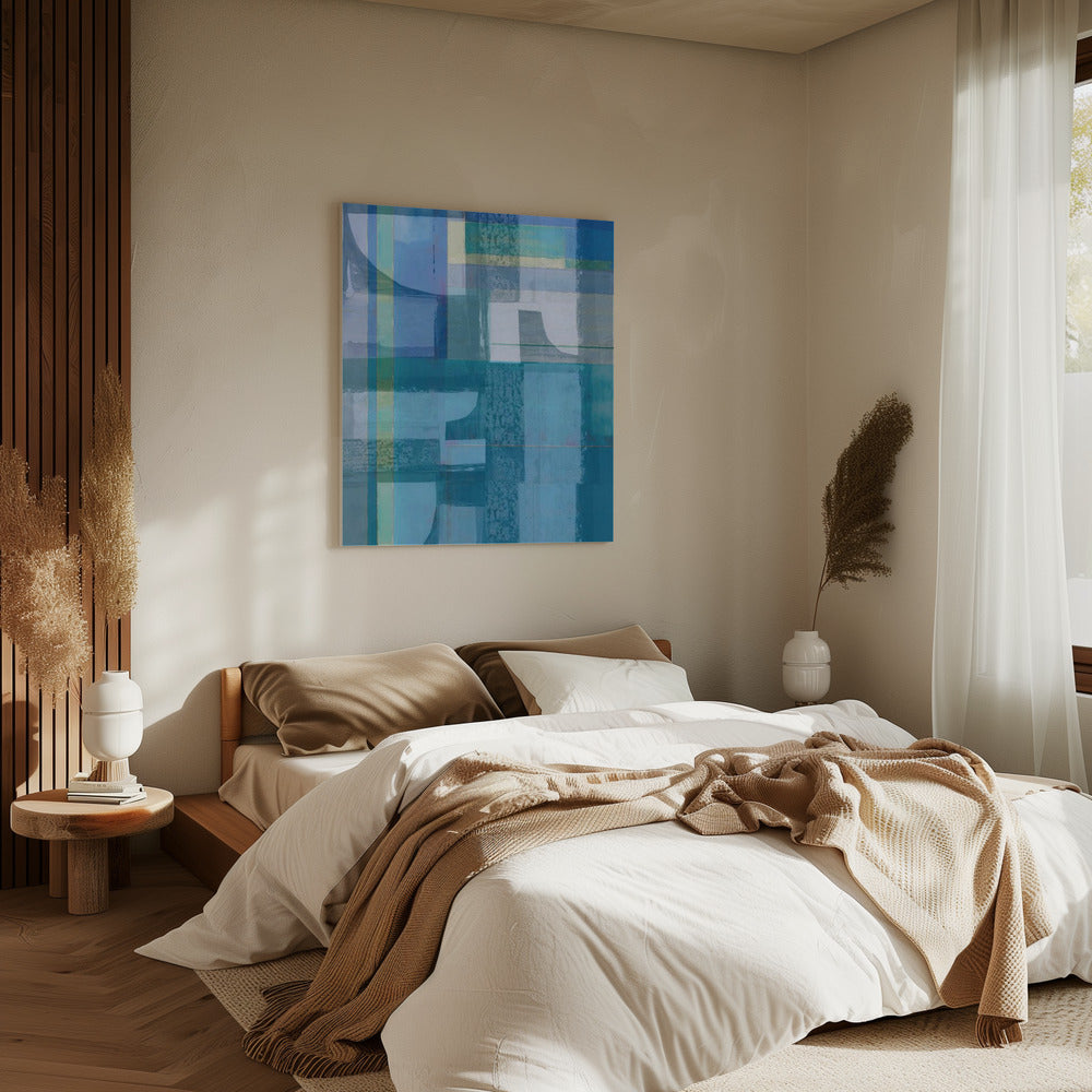 Abstract Shades of Blue and Neutral 4jpg | Canvas
