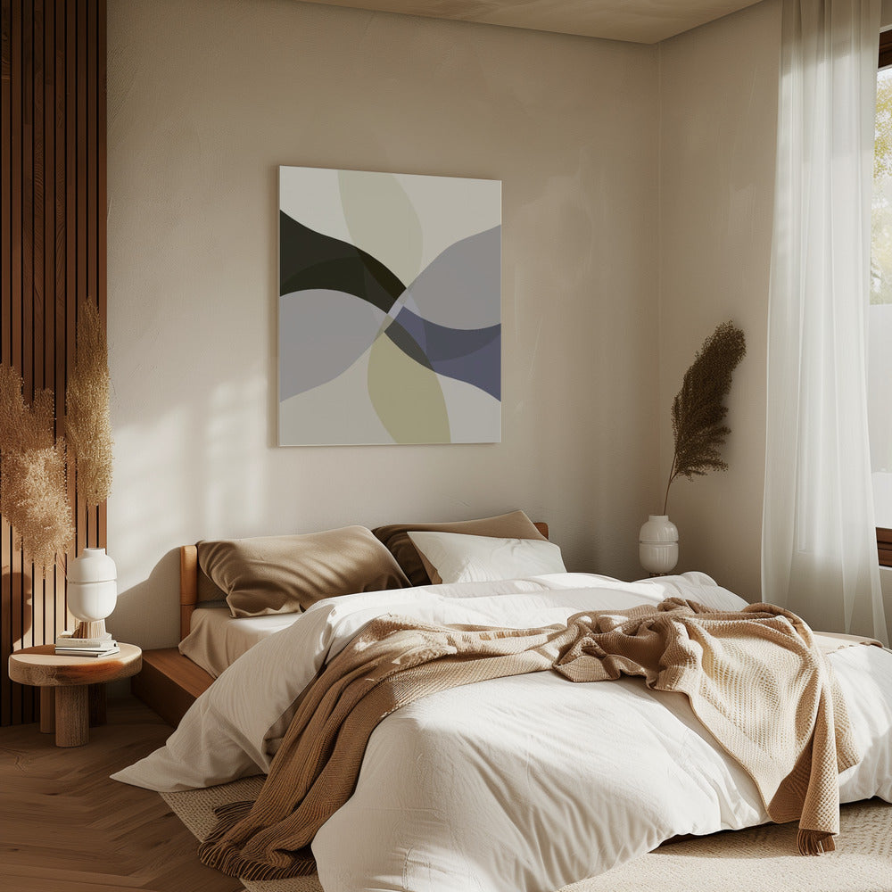 Abstract Neutral Shapes Print 3 | Canvas