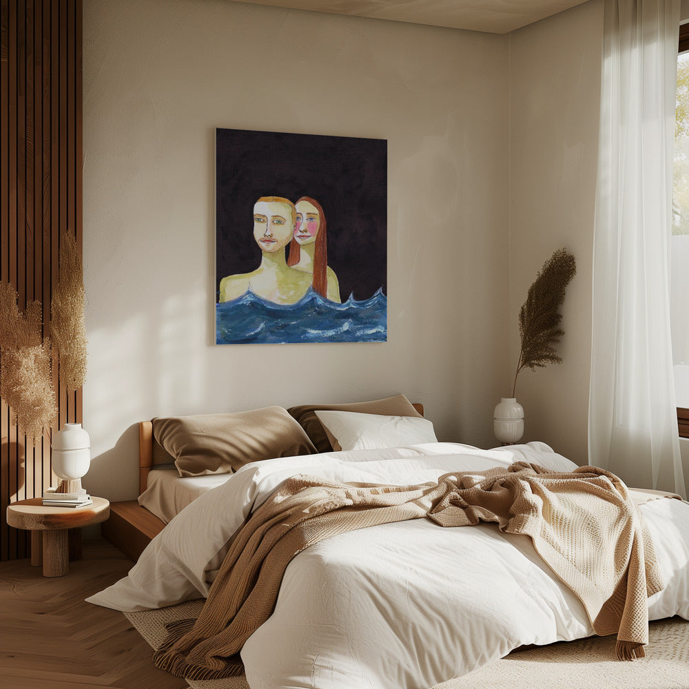 The Swimming Couple | Canvas