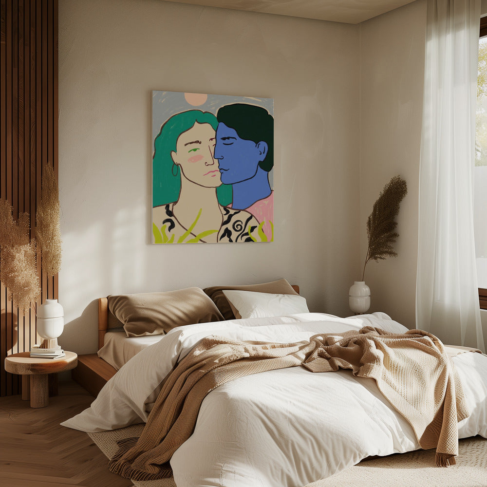 Lovers Under the Moon | Canvas