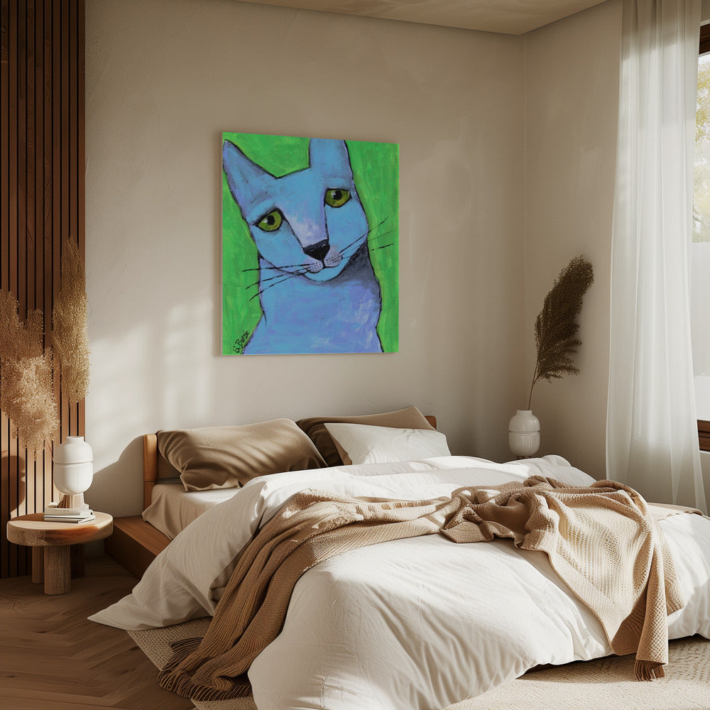 The Big Blue Cat | Canvas