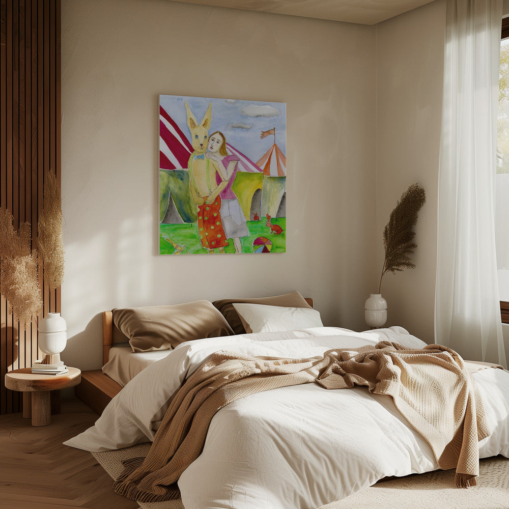 Circus Performers with Rabbits | Canvas