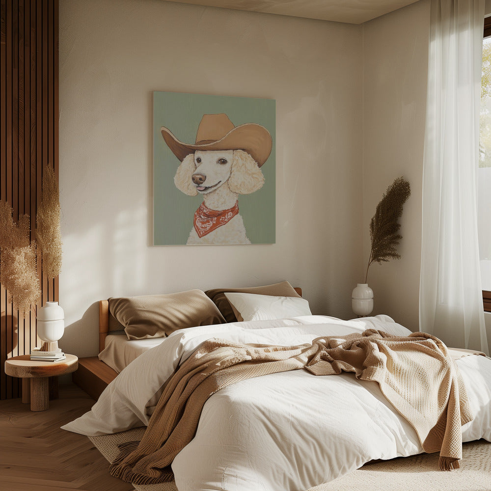 Cowboy Poodle Dog | Canvas